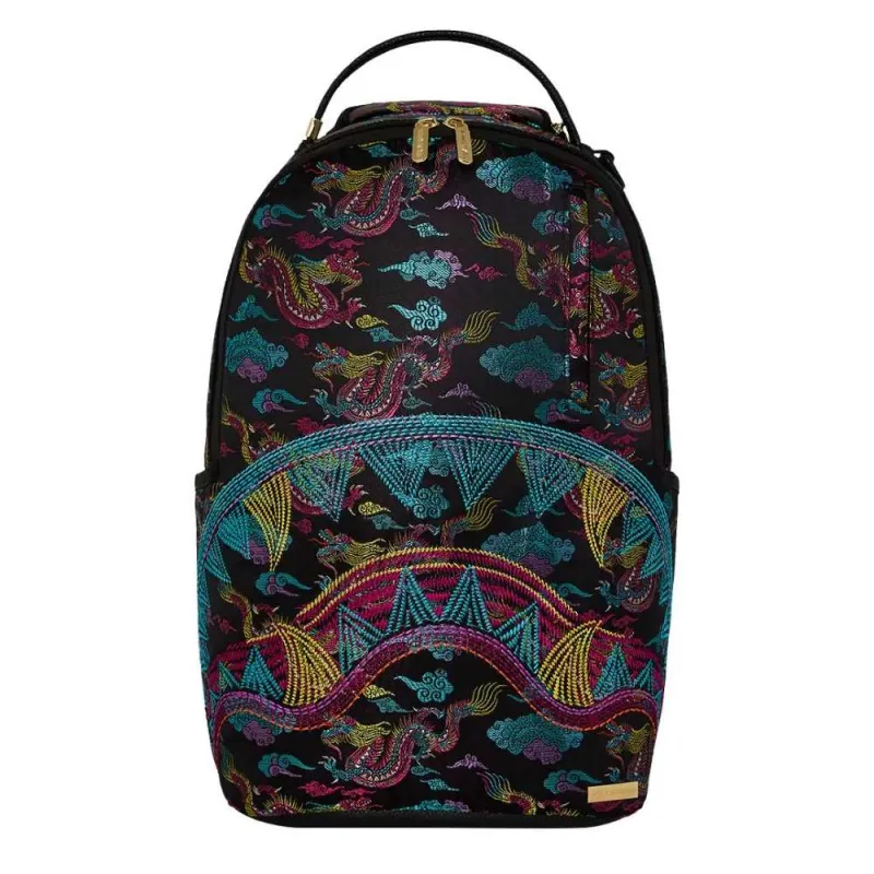 Mochila Sprayground Embroidered Dragons vista frontal