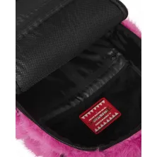 Mochila Sprayground A.I Pink Fur pelo rosa interior