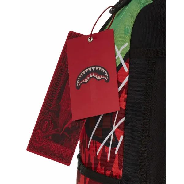 Mochila Sprayground Cut Up Stitched zombie etiqueta