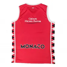 Camiseta baloncesto oficial del AS Monaco Basket Euroliga roja vista trasera