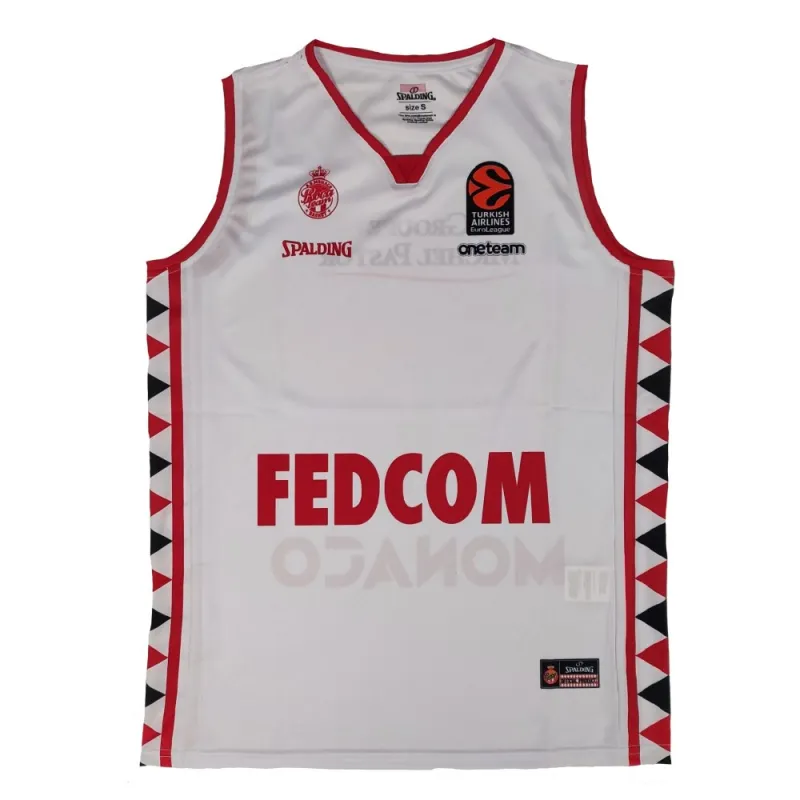 Camiseta AS Monaco Basket Spalding Euroliga Blanca